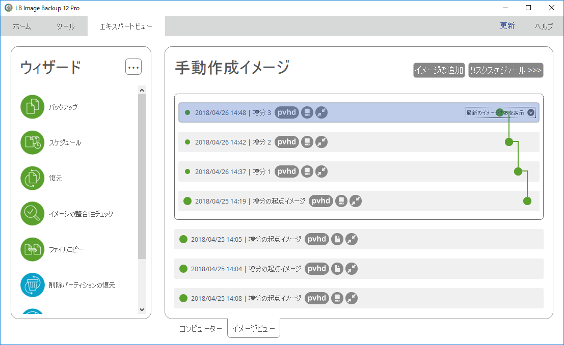 バックアップ済データ