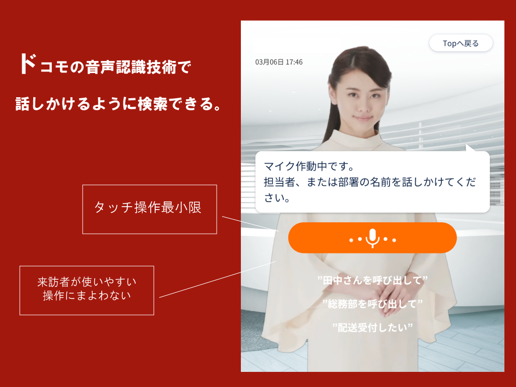ドコモの優れた音声認識技術搭載