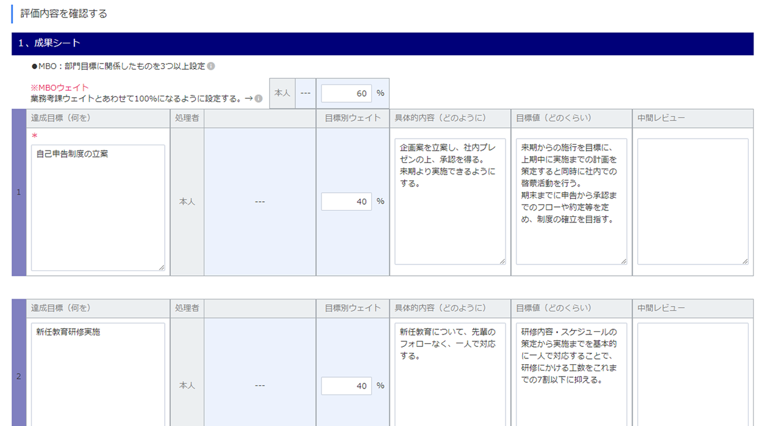 評価ワークフロー