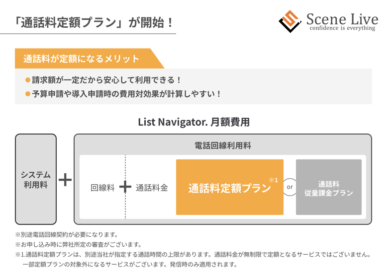 「通話料定額プラン」が開始！