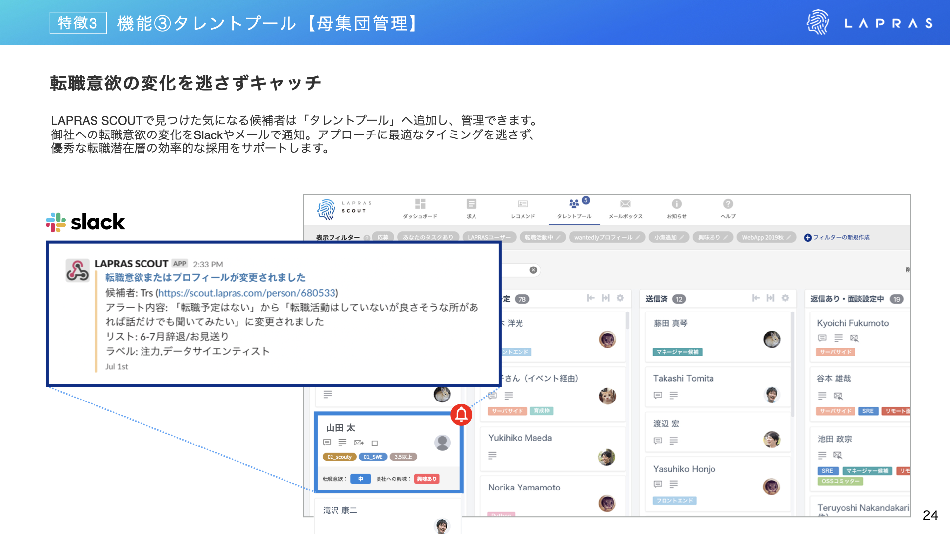 転職意欲の変化を逃さずキャッチ