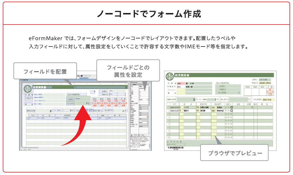 申請書デザインをそのまま再現可能！