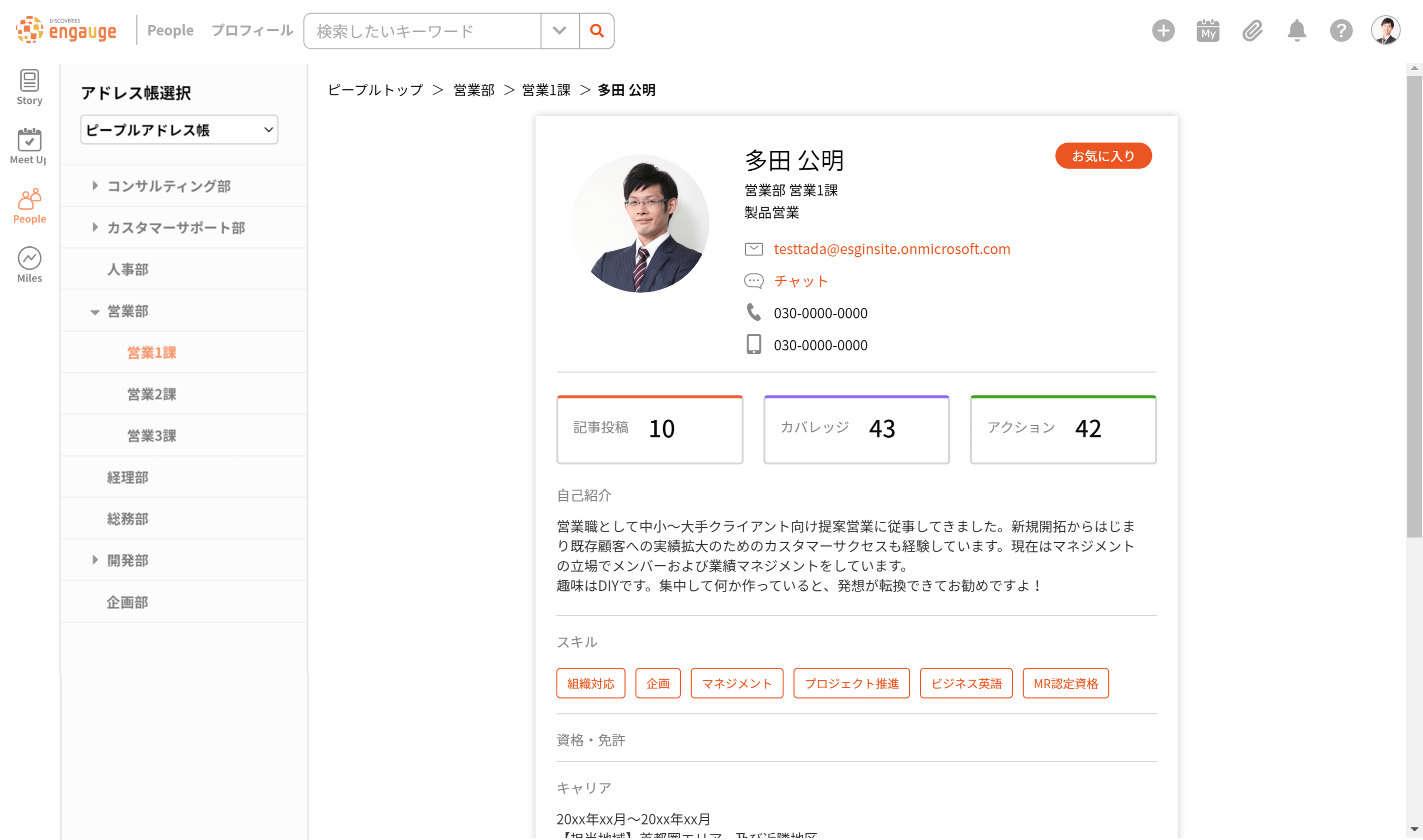 プロフィール詳細画面｜People