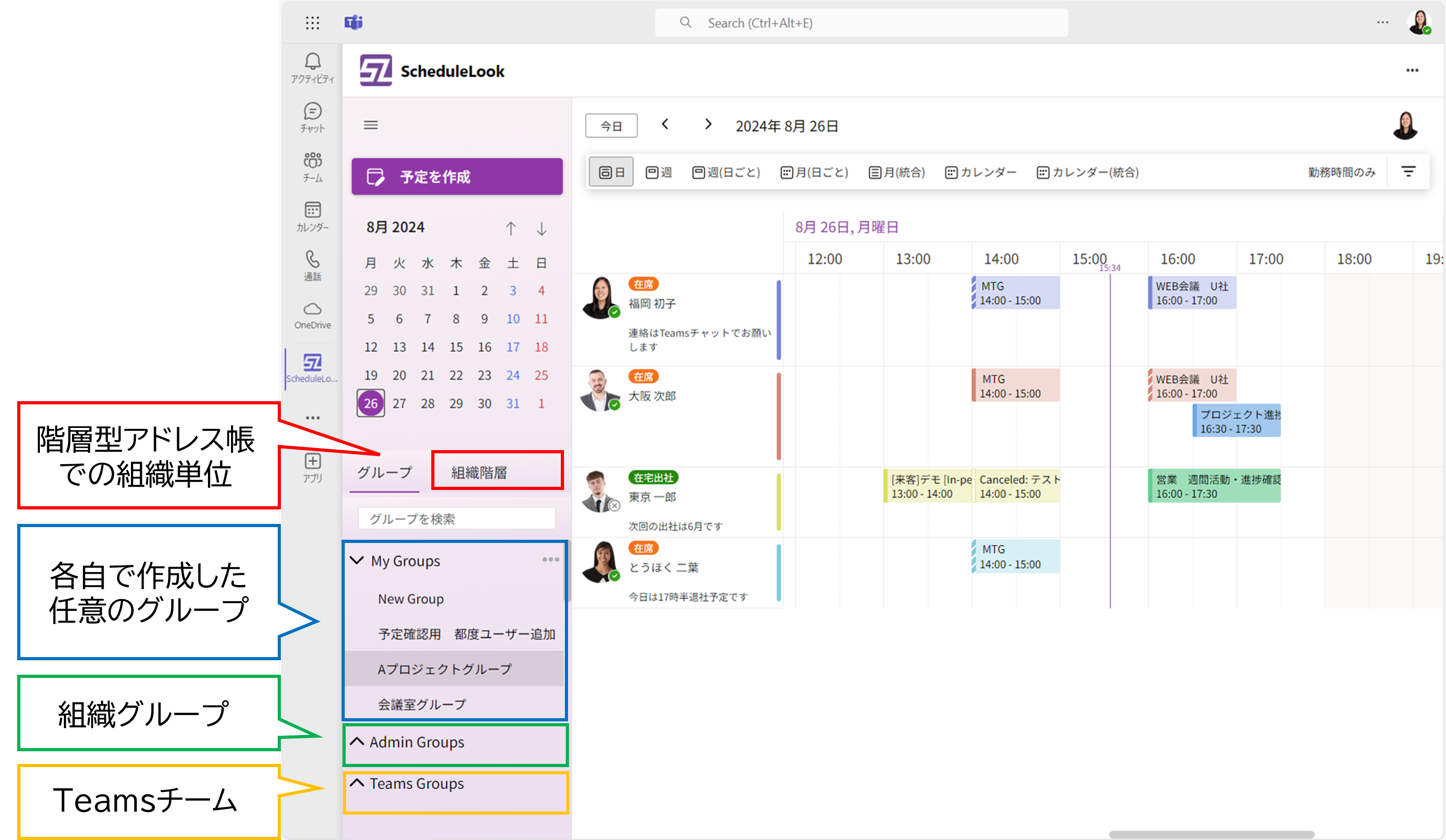 ScheduleLook 利用画面