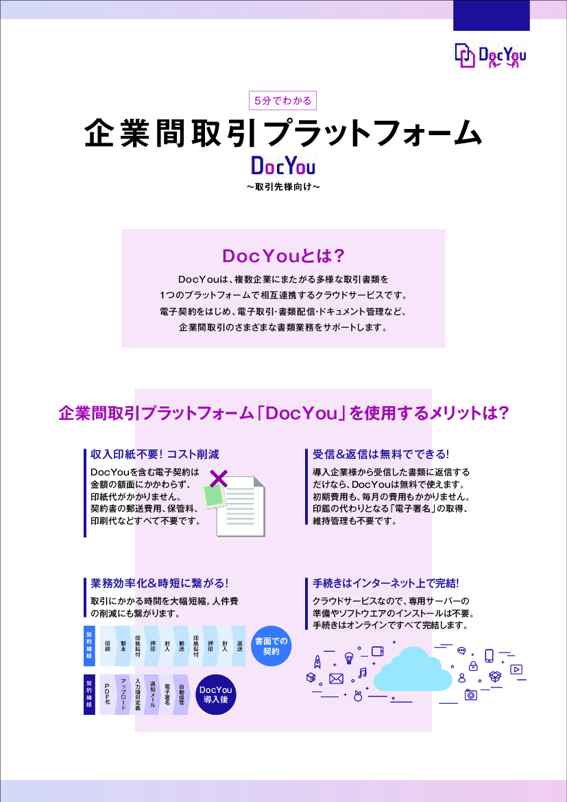 資料: 取引先向け5分で分かるDocYou