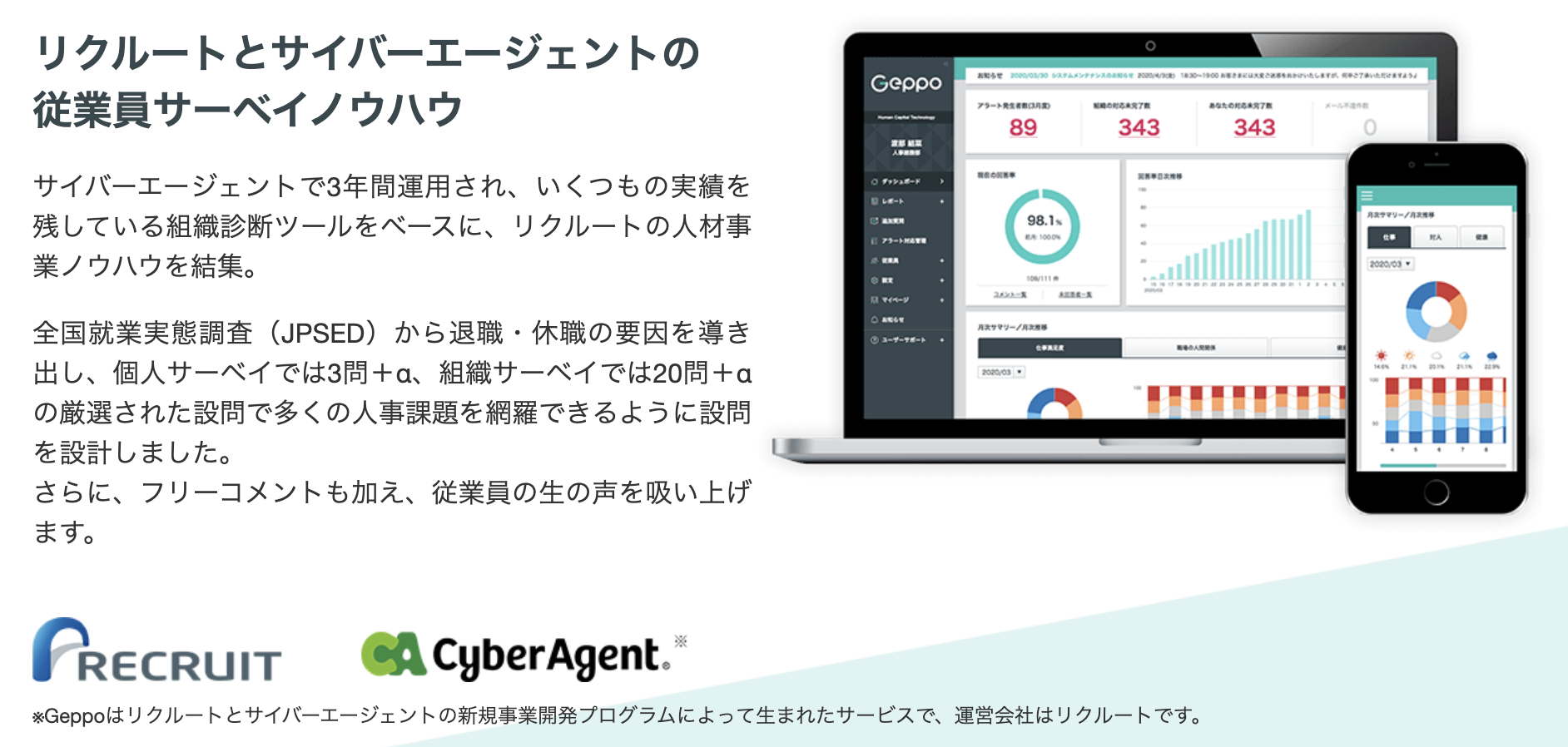 リクルートとサイバーエージェントの 従業員サーベイノウハウ