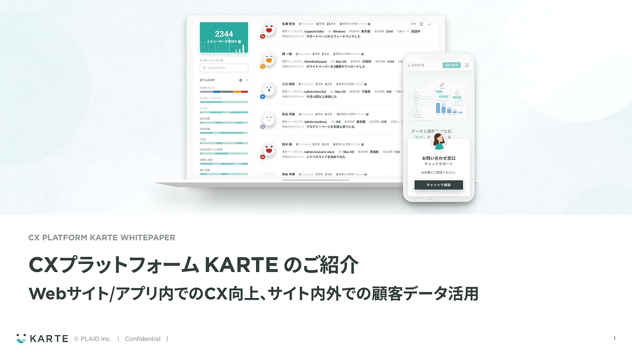 資料: KARTEプロダクト概要資料