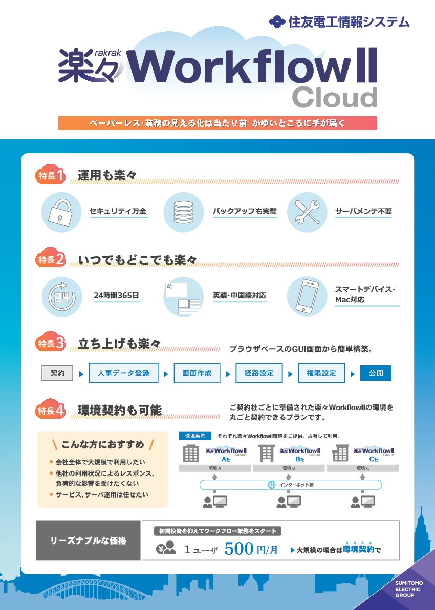 資料: 楽々Workflow クラウドサービス製品紹介