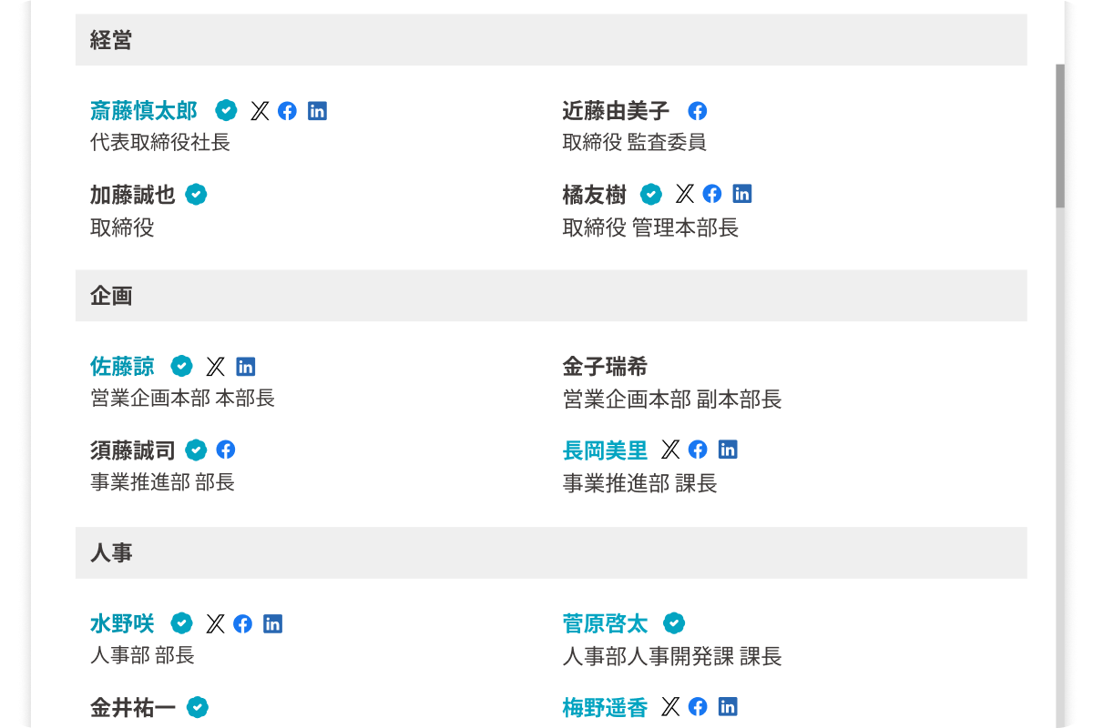 関連情報をもとにキーパーソンにアプローチ