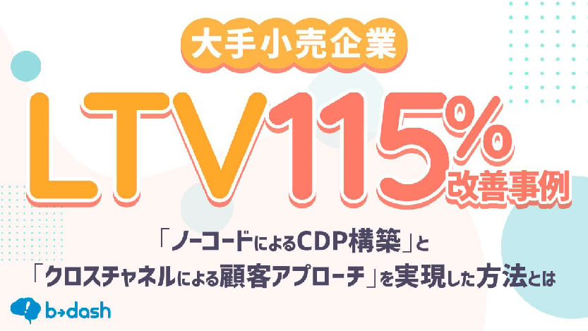 資料: 大手小売企業の LTV115%改善事例