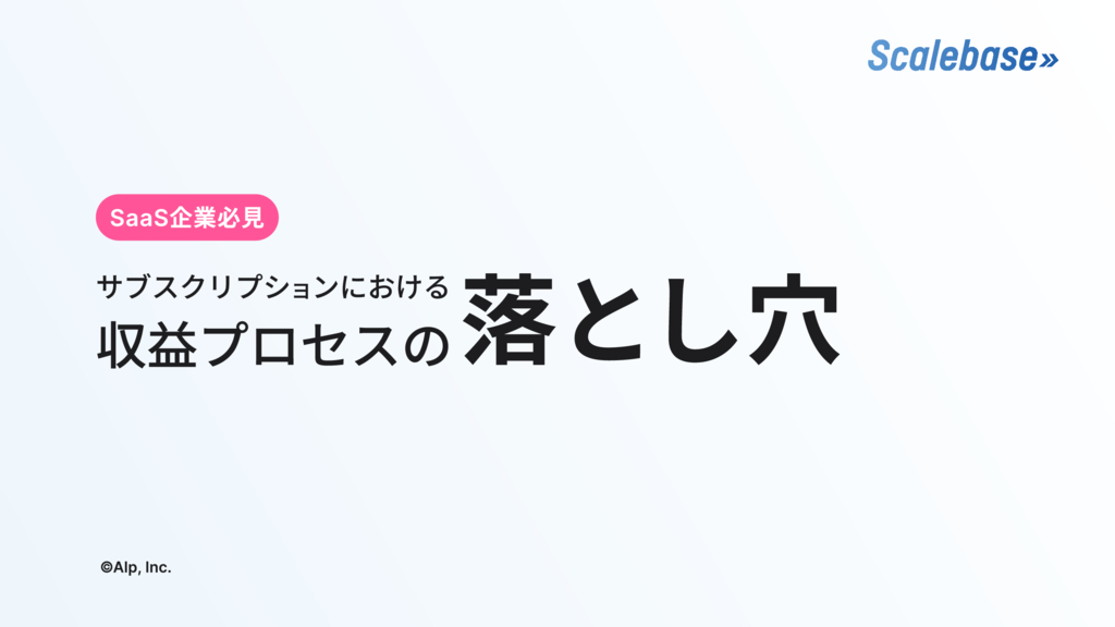 資料: サブスクにおける収益プロセスの落とし穴