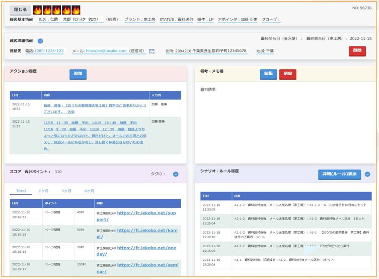 顧客・営業リスト（詳細情報）