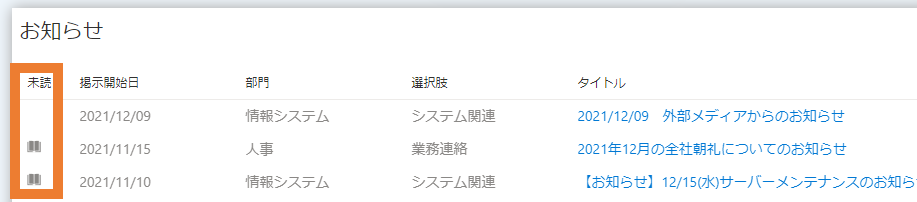 未読、既読表示