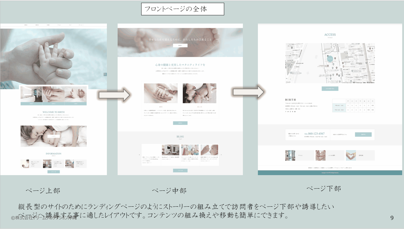 医療サイトLP型トップページ