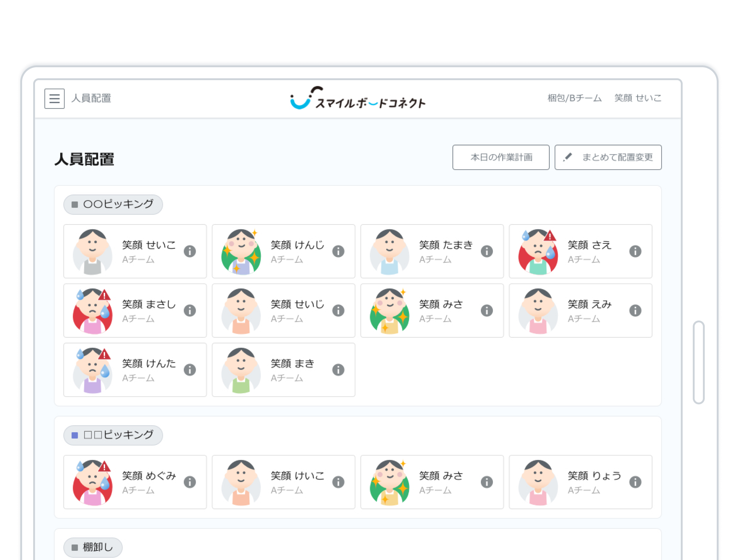 状況に応じた的確な人員配置を実現