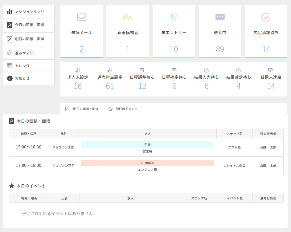 ジョブカン採用管理