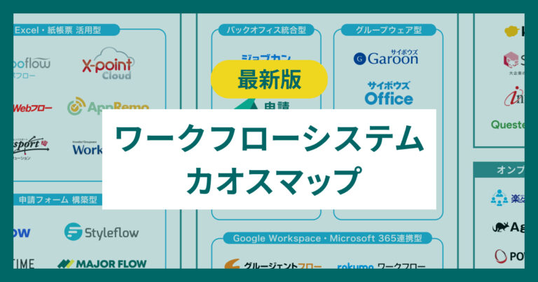【2026年版】ワークフローシステムのカオスマップ Excel活用型やオンプレミス対応型サービスも