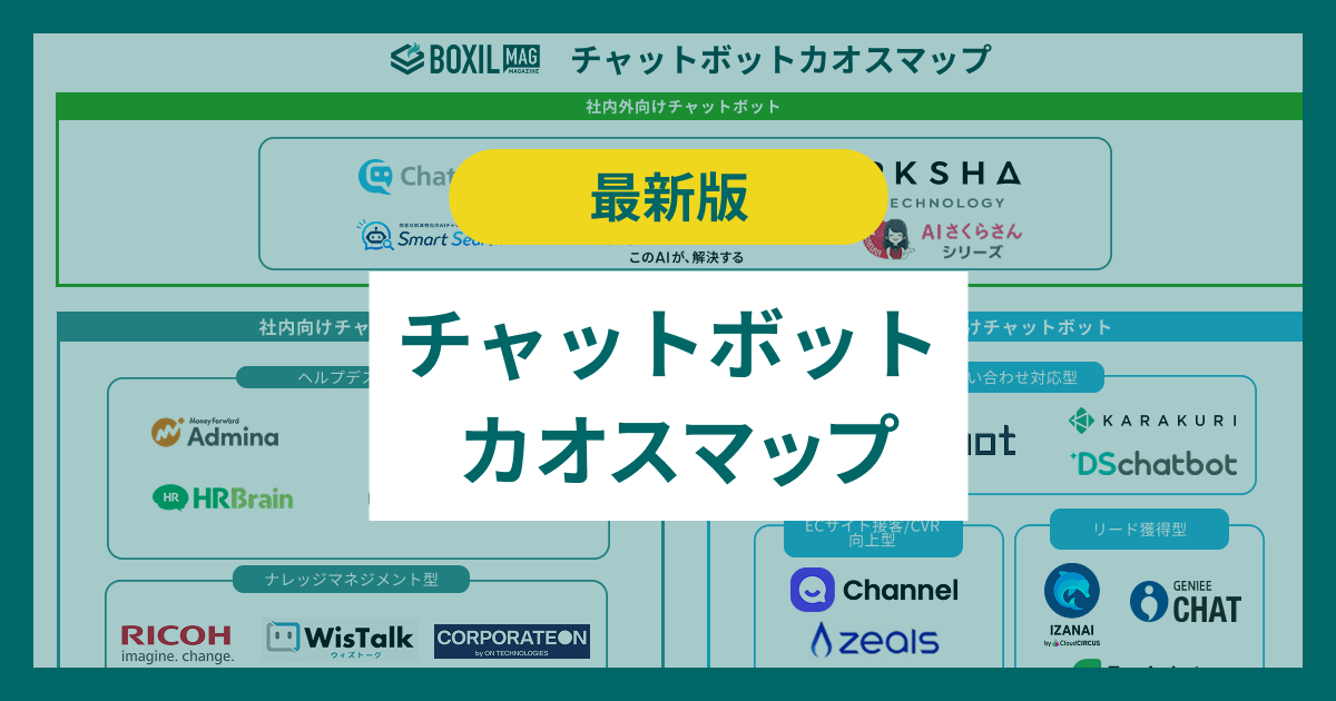 【2026年版】チャットボットのカオスマップ タイプ別サービスを一覧で紹介