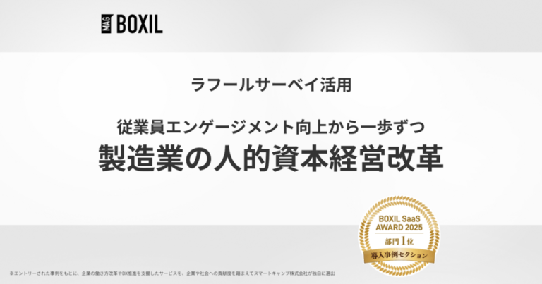 製造業の人的資本経営改革、従業員エンゲージメント向上から一歩ずつ -「ラフールサーベイ」導入事例