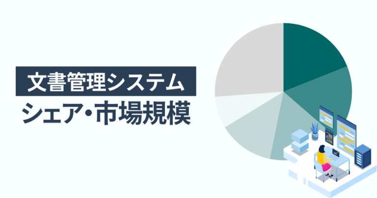 文書管理システムのシェア・市場規模 一番選ばれている人気サービスは楽々Document Plus