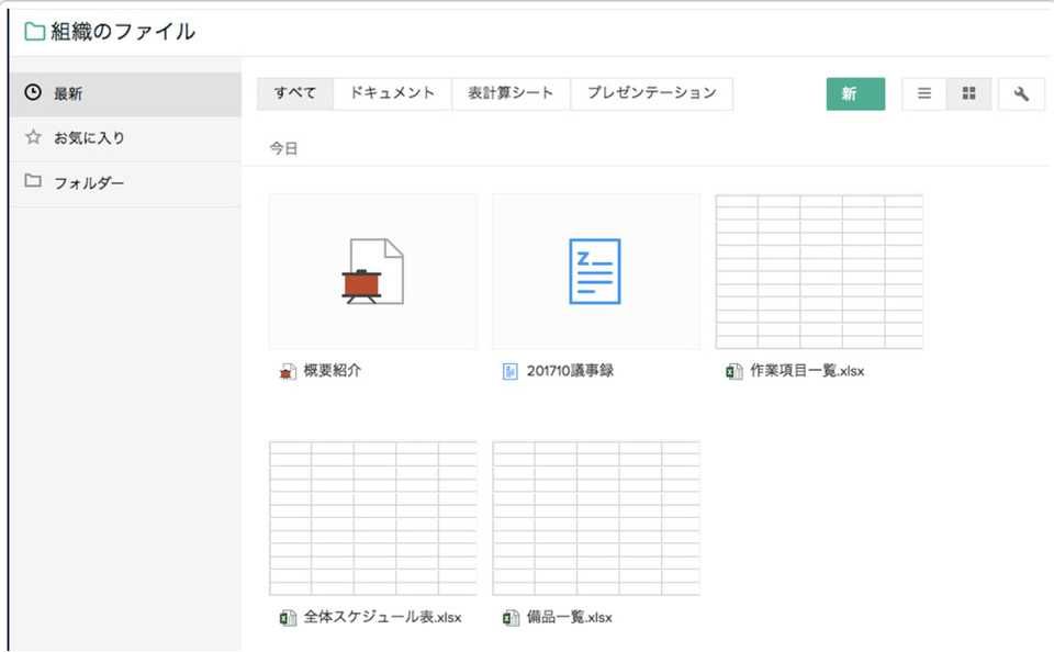 ファイルの画面