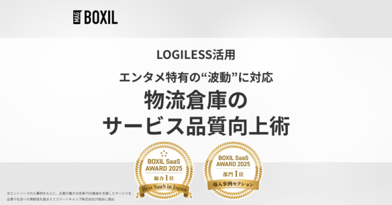 エンタメ特有の“波動”に強い倉庫管理を、コスト削減とスピード対応を両立 -「LOGILESS」導入事例
