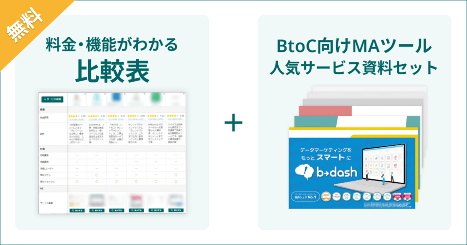 MAツール（BtoC）の比較表とサービス資料