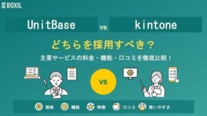 UnitBaseとkintone（キントーン）どちらを採用すべき？主要ノーコード開発・ローコード開発を徹底比較！