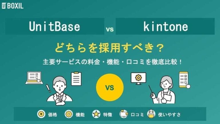 UnitBaseとkintone（キントーン）どちらを採用すべき？主要ノーコード開発・ローコード開発を徹底比較！