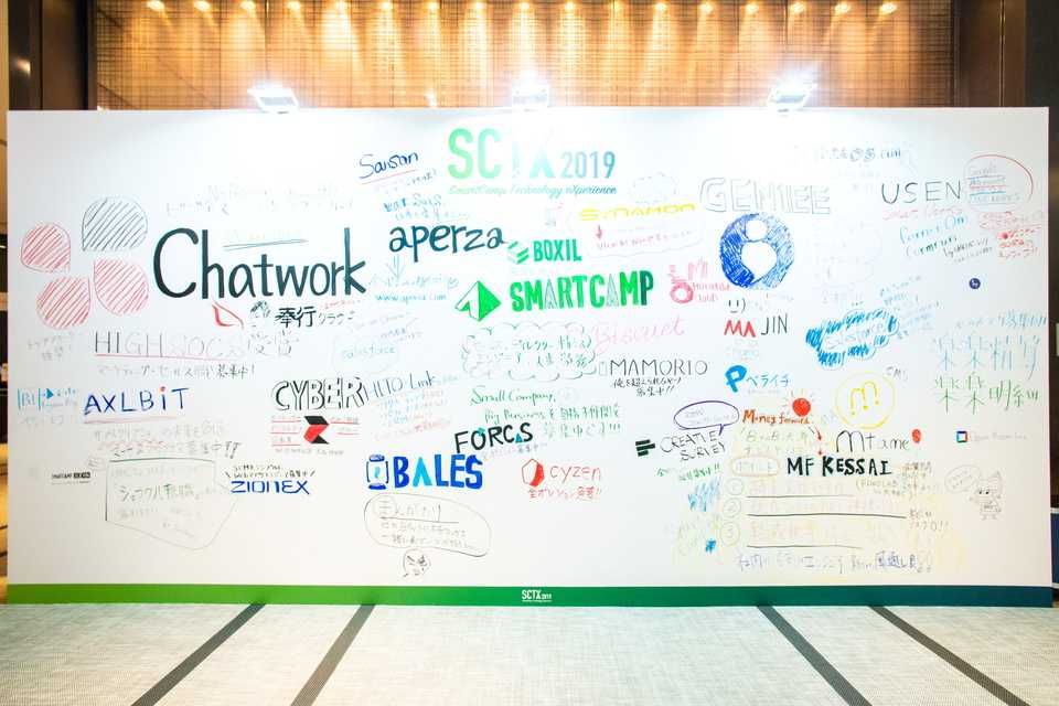 完成した採用ボード。ご参加くださったみなさまありがとうございました! SCTX2019会場に設置した採用ボード