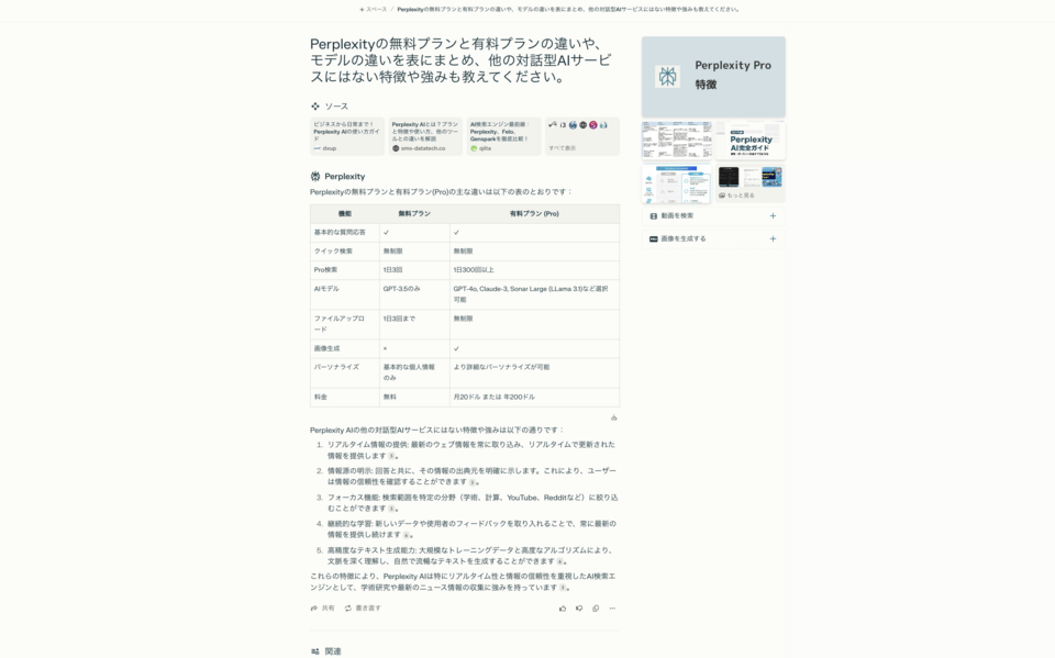 Perplexity AIの強みの解説