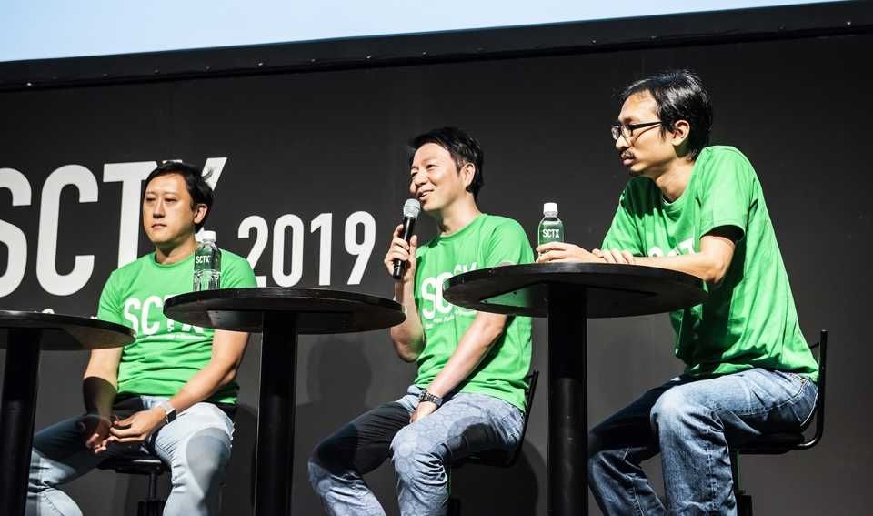 SCTX2019基調講演画像、浅野氏、倉林氏、前田氏