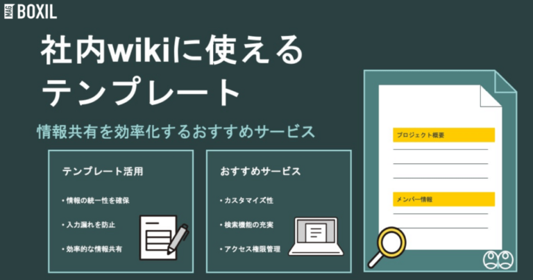社内wikiに使える7つのテンプレートとおすすめサービス紹介！