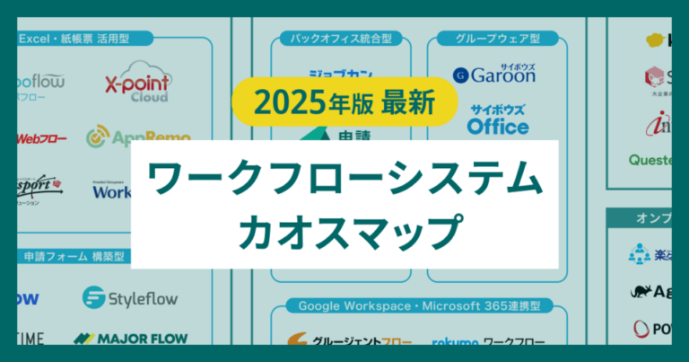 【2025年最新】ワークフローシステムのカオスマップ！Excel活用型やバックオフィス統合型も