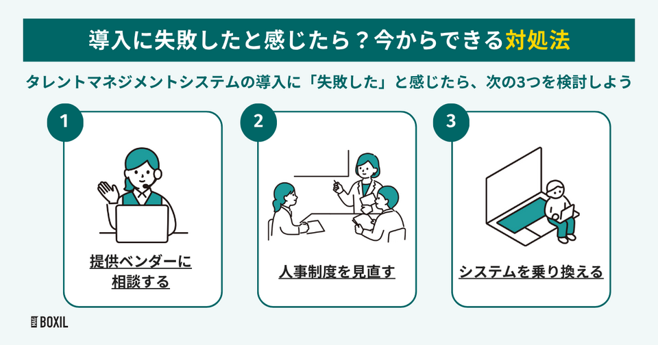 タレントマネジメントシステムの導入に失敗したと感じたら？今からできる対処法