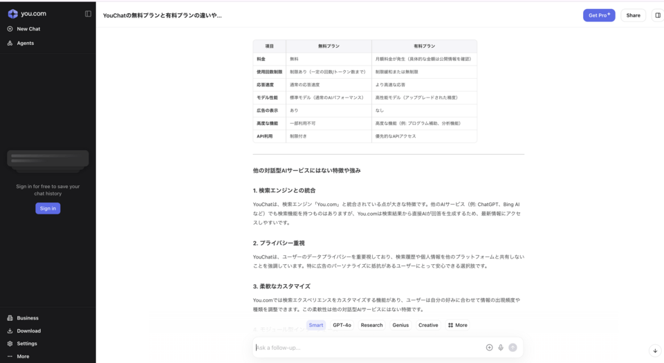 YouChatの強みの解説