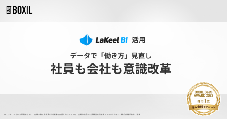 データで「働き方」見直し、社員も会社も意識改革 – 「LaKeel BI」導入事例