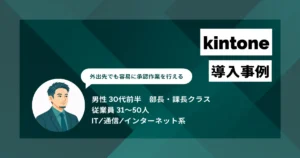 kintone 導入事例　意思決定が大幅に迅速化、1日1〜2時間の工数削減