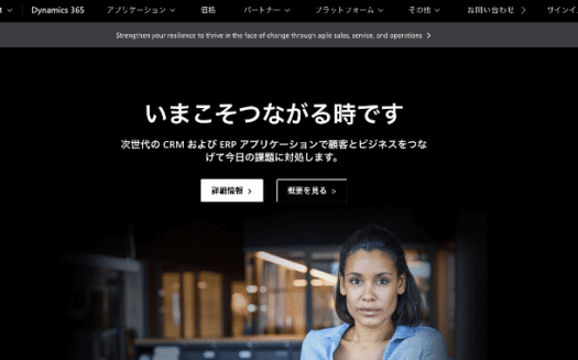 Microsoft Dynamics 365のUI画面