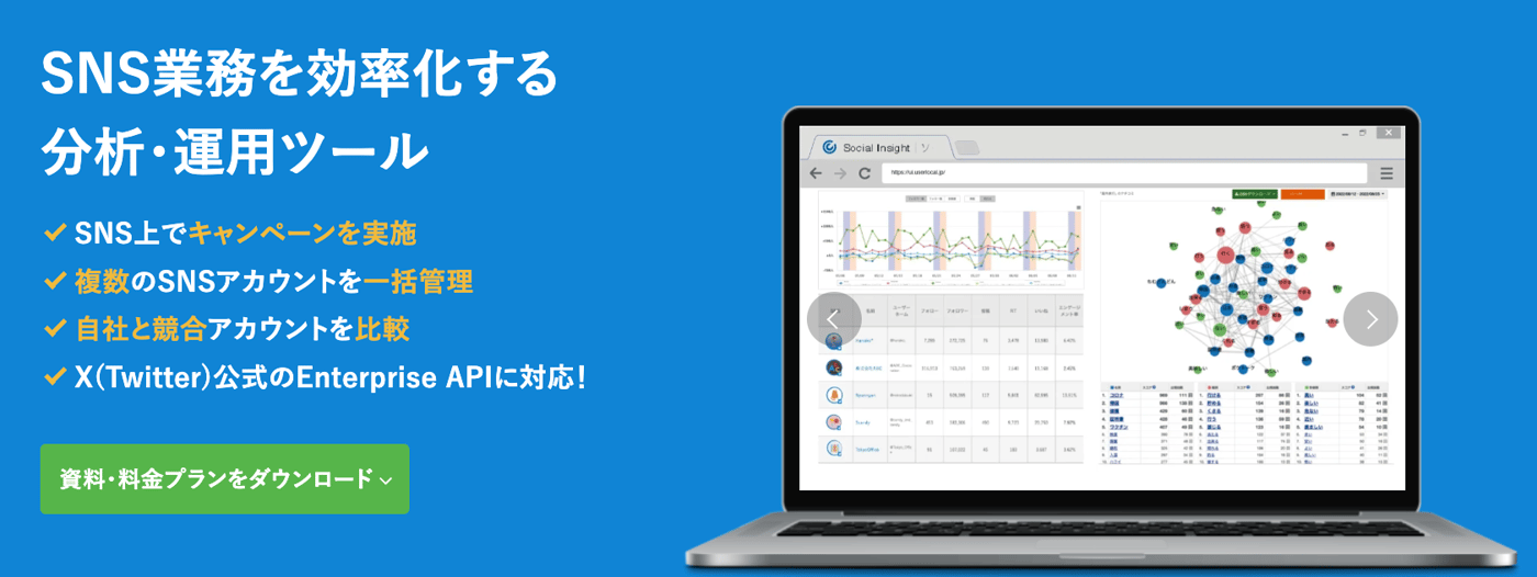 Social InsightのUI画面