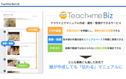 Teachme BizのUI画面