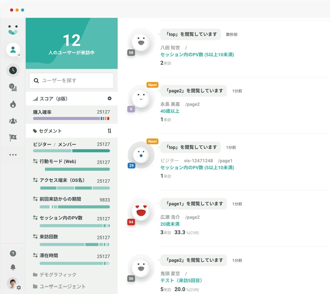 KARTEのUI画面