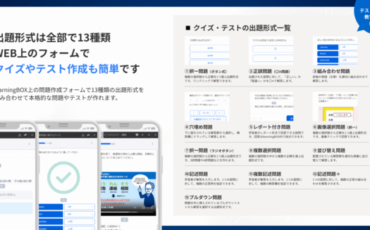 FAST LINKのeラーニング構築支援サービスのUI画面