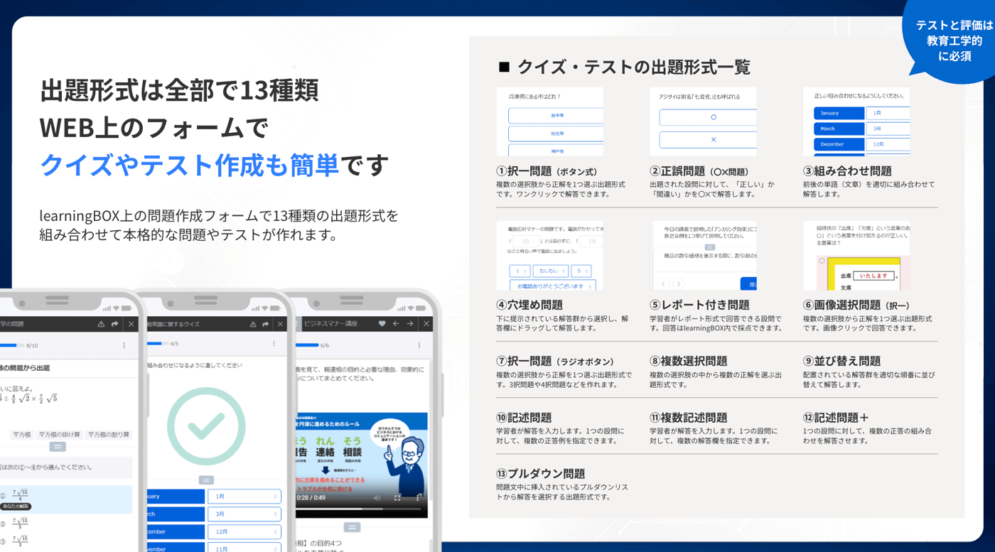 FAST LINKのeラーニング構築支援サービスのUI画面