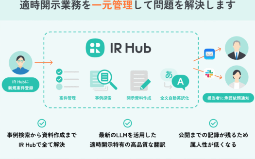 IR HubのUI画面