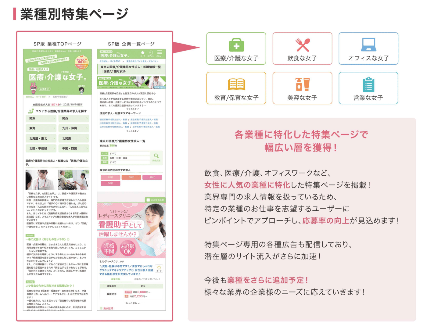 バイトな女子のUI画面