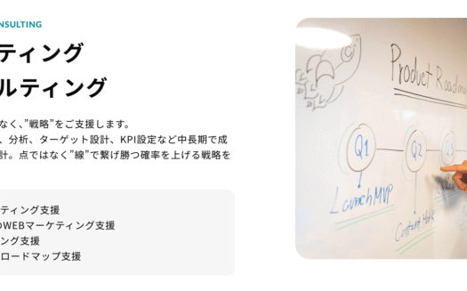 LOCAL COREのマーケティングコンサルティングのUI画面