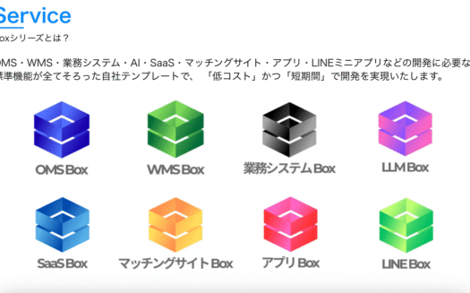 BoxシリーズのUI画面