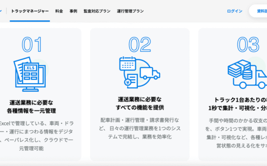 トラックマネージャーのUI画面