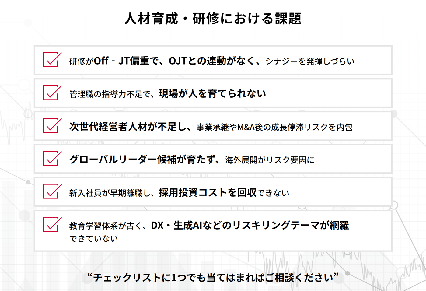 タナベコンサルティングの人材育成・研修・セミナーのUI画面